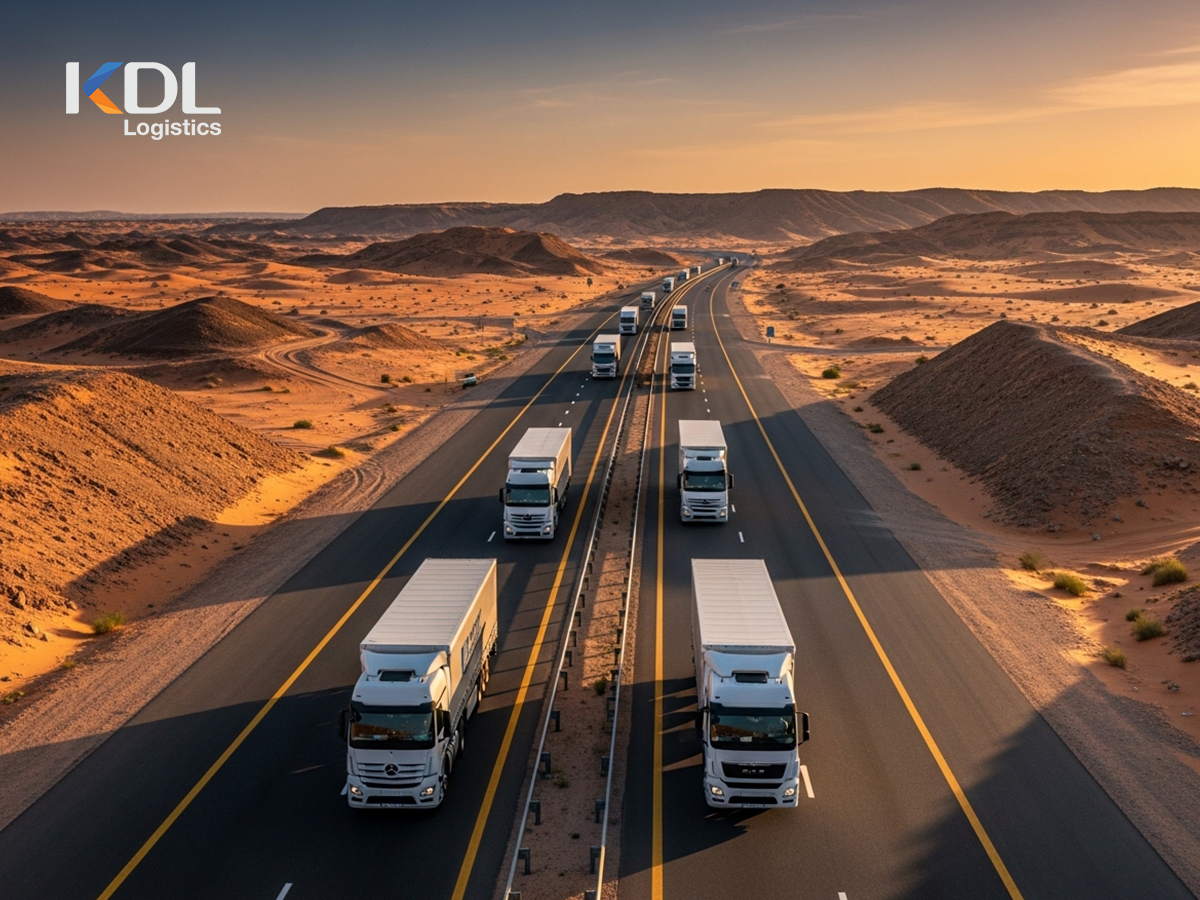 خدمات النقل البري في الدمام والرياض مع KDL